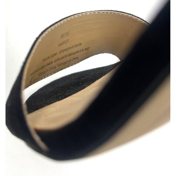 Andrew Marc New York Woman's Sandals Black Gold Heel Size 6 Harper Style - Picture 9 of 11